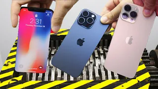 Shredding IPHONE X VS IPHONE 13 VS IPHONE 15 PRO MAX