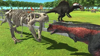 SKELETON T-REX JURASSIC PARK DEATHRUN - Animal Revolt Battle Simulator