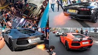 Best cars sounds, Lamborghini Aventador! - Shooting Flames, Huge Revs, Brutal Sound and more!!