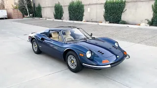 1973 Ferrari Dino 246 GTS Full Tour, Startup, and Driving | Bring a Trailer