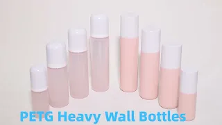 Heavy Wall Eco Friendly Pink Lotion Cream Bottles For Skincare Packaging