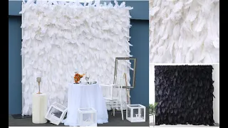 White feather wall ---decorate your party