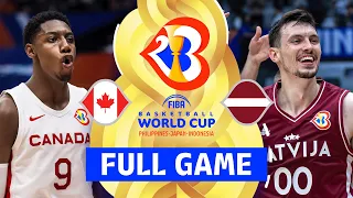 Canada v Latvia | Full Basketball Game | FIBA Basketball World Cup 2023