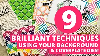 GOT BACKGROUND DIES? I show you 9 BRILLIANT Ways To Use YOUR stash!!!