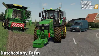 New John Deere X9 Harvester, Spreading Manure, Wheat Harvesting │Dutchcolony│FS 19│Timelapse#5