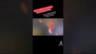 Epic Mount Etna eruption day 3, May 16th 2022 Lava pools and fast flowing lava fountains.