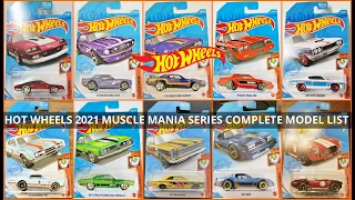 All Completed Hot Wheels 2021 Muscle Mania Series (Treasure Hunt, Mustang, Cobra & MORE)