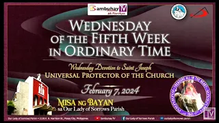 Our Lady of Sorrows Parish | Wednesday of the Fifth Week in Ordinary Time | February 7, 2024, 6AM