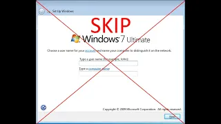 Skipping Windows 7 OOBE