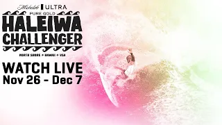 WATCH LIVE Michelob ULTRA Pure Gold Haleiwa Challenger Day 1