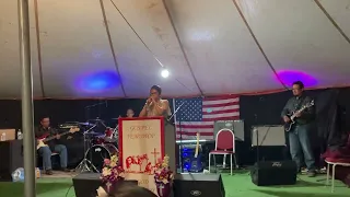 Darlene Delgarito singing Melody of Praises in Prewitt, NM