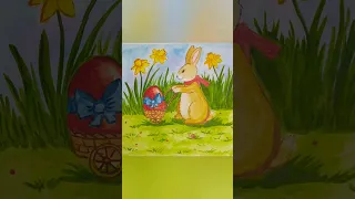 Пасхальный кролик. Акварельная иллюстрация./Easter Bunny. Watercolor illustration.
