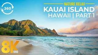 360° VR Relaxation - 8K Hawaiian Beaches - Amazing Virtual Experience of Kauai Island - Part 1