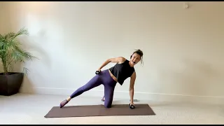 Barre Essence | Props: hand weights