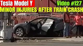 INCREDIBLE Tesla Driver Only Suffered MINOR Injuries After Train Crash