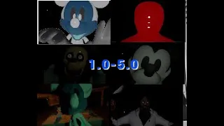 FNATI DEMOS ALL JUMPSCARES 1.0 - 5.0