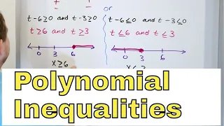 21 - Solving Polynomial Inequalities in Algebra,  Part 1