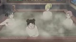 Hinata, Sakura, Ino y Tenten se bañan en las Aguas termales「Latino」「HD」