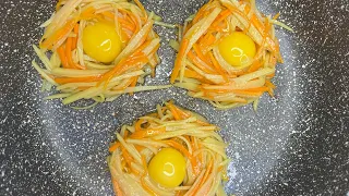 Just Add Eggs With Potatoes & Carrot Its SoDelicious! Simple Breakfast Recipe! Cheap & Tasty Snacks