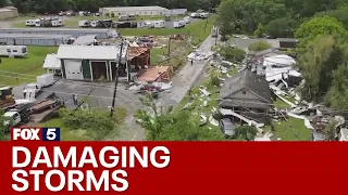 Storm destroys buildings in Gilmer County | FOX 5 News