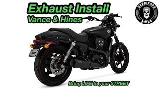 HARLEY DAVIDSON STREET 750 -  VANCE & HINES HI-OUTPUT SLIP-ON EXHAUST - INSTALL & REVIEW (2021)