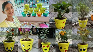 12 Pot Painting Design Ideas | Easy Garden Hack | Full Video | Supi's Creative Art Ideas|