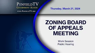 Zoning Board of Appeals | 2024 | March 21st Meeting