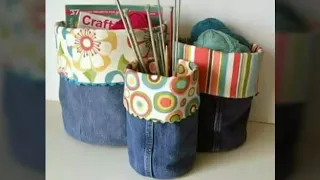 Creative DIY Ways HOW TO REUSE OLD JEANS - Recycled Denim Craft Ideas❤