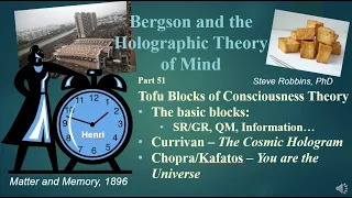 Bergson's Holographic Theory - 51 - Tofu Blocks of Consciousness Theory