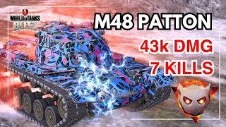 [Big Boss] M48 Patton insane 43,000 Damage 7 Kills  • WOT Blitz •