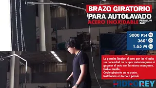 HIDROREY | AHORRA tiempo de operación y manguera con el BRAZO GIRATORIO.