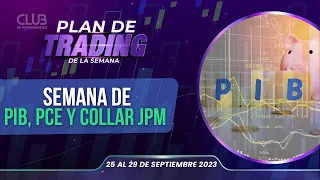 Semana de PIB, PCE y collar JPM - Plan de Trading del 24 de septiembre 2023 📊📈📉