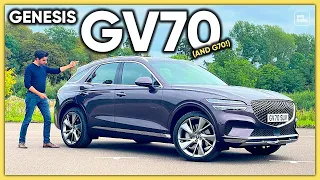 NEW Genesis GV70 vs G70 2021 UK review: a luxury SUV and saloon you can actually afford