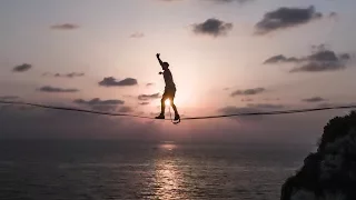 Slacklining 40 meters above the sea in Beirut w/ Alex Mason