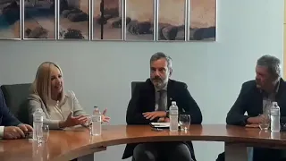 Συνάντηση Ζέρβα  Γεννηματά στο δημαρχείο Θεσσαλονίκης