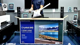 Samsung 2020 TU8500 50" 4K TV Unboxing, Setup and 4K Demo Videos