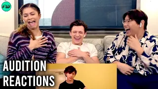 SPIDER-MAN NO WAY HOME Cast Audition Reactions | Tom Holland, Zendaya, Jacob Batalon