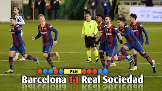 Barcelona vs real Sociedad Penalty Shot's 1-1 (3-2) Super cup semi final