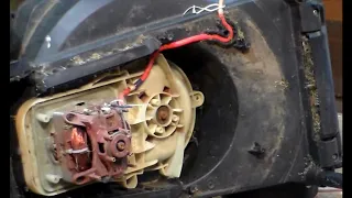 Electric lawn mower bearing repair, Qualcast motor bearings re-lube.