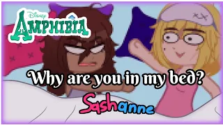 Why are you in my bed?!//Amphibia🐸//ft.Sashanne💖💙//gacha club//Future AU//