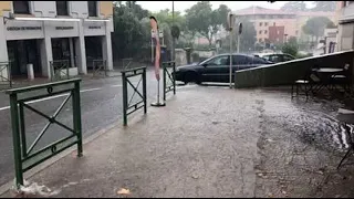 Manosque : le centre-ville inondé après de forts orages