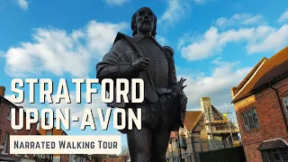 STRATFORD-UPON-AVON | 4K Narrated Walking Tour | Let's Walk 2022