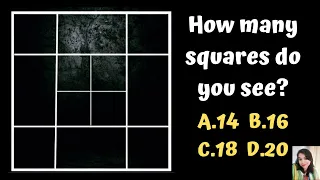 Eye Test - How Many Squares? How many squares do you see in the given Picture?Squares Count Puzzle!
