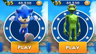 Sonic Dash vs Dame Tu Cosita Run - Movie Sonic vs All Bosses Zazz Eggman All 61 Characters Unlocked