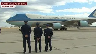 Watch: Trump takes off on Air Force One for first time as president
