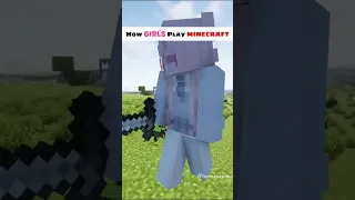 Minecraft: Girls Vs Boys Playing Minecraft - Schizophrenic #shorts