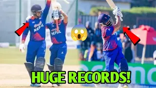 Nepal Cricket team Creats Huge Records After NEPvsMNG In Asian Games | dipendra Singh | kushal malla