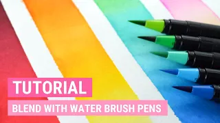 How to BLEND with WATERCOLOR BRUSH PENS | iiKiui