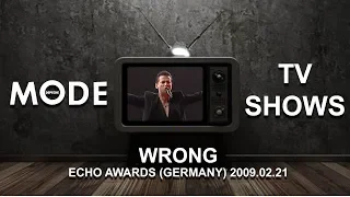 Depeche Mode TV Show, Wrong at Echo Awards