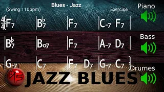 Jazz Blues in F - Jazz Backing Track / Play-along (110bpm)